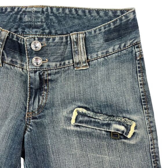 Pre-Loved Gang-Rio Brazilian Women US 2 Jeans Washed Denim Capri 3/4 Pants - Picture 6 of 15